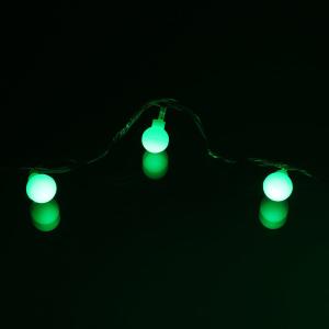 Гирлянда 40 свд, 5 метров, шарики, зеленая