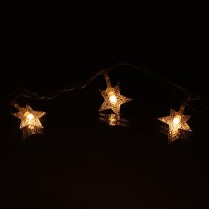 Гирлянда 40 свд, 5 метров, звезды, теплая белая