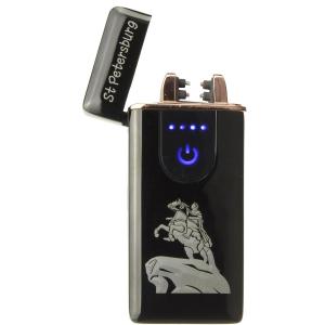 Электронная зажигалка Tesla USB импульсно-дуговая крестом, сенсорная