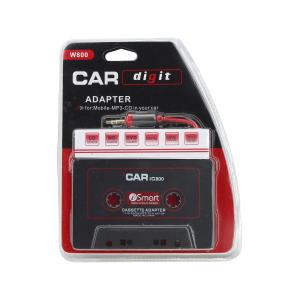 Адаптер кассетный AUX для магнитол CAR W800, черный