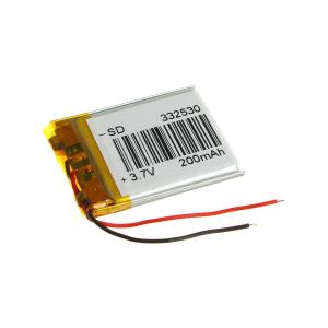 Аккумулятор 3.7V 0.2Ah Li-Po 332530