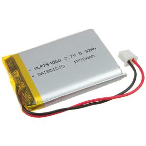 Аккумулятор 3.7V 1.6Ah Li-Po 764050 с контролером, с разъемом
