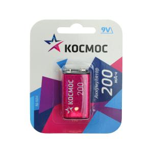 Аккумулятор 9.0V 0.2Ah Kosmos 6F22 BL1/6/72