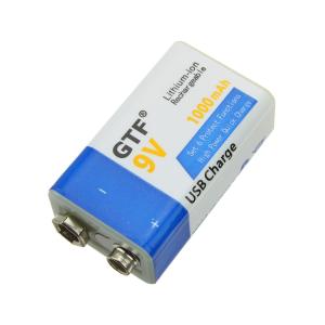 Аккумулятор 9V 1Ah 6F22 GTF ЗУ microUSB