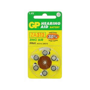Батарейка GP ZA312 PR41 для слуховых апп BL1/6/60