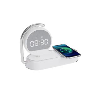 Беспроводная зарядка K01T, ночник, часы
