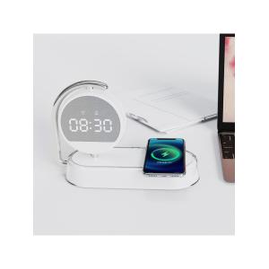 Беспроводная зарядка K01T, ночник, часы