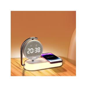 Беспроводная зарядка K01T, ночник, часы