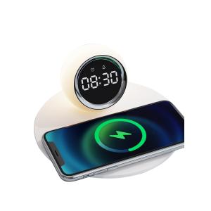 Беспроводная зарядка K22Tclock, ночник, часы