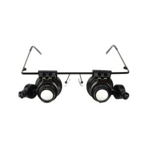 Бинокуляр монтажника 9892A-II 2 лупы 20х, подсветка, подстройка каждой лупы