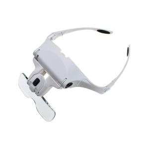 Бинокуляр монтажника 9892B2 5 линз с подсветкой белые