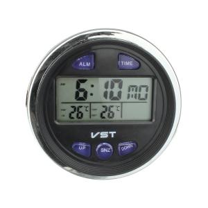 Часы автомобильные VST-7042V термометр, вольтметр