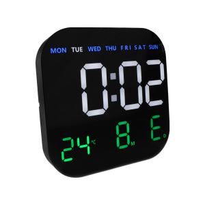 Часы DS-6650 будильник, температура, пульт, белые, зеленые цифры