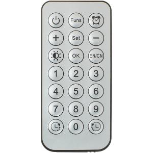 Часы DS-6650 будильник, температура, пульт, белые, зеленые цифры