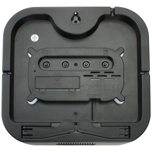 Часы DS-6650 будильник, температура, пульт, желтые, белые цифры