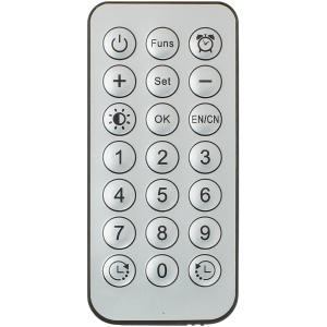 Часы DS-6650 будильник, температура, пульт, розовые, белые цифры