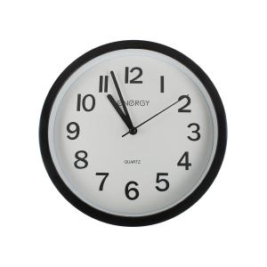 Часы настенные Energy EC-139, черный корпус, белый циферблат