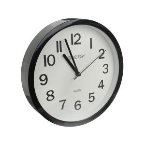 Часы настенные Energy EC-139, черный корпус, белый циферблат