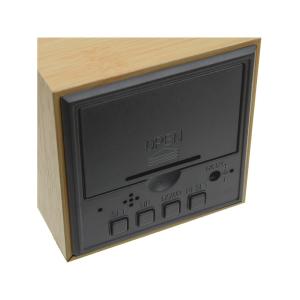 Часы настольные электронные VST-869 бежевый, белый дисплей