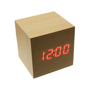 Часы настольные электронные VST-869 бежевый, красный дисплей