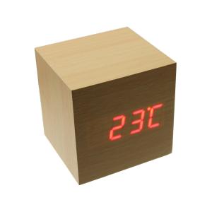 Часы настольные электронные VST-869 бежевый, красный дисплей