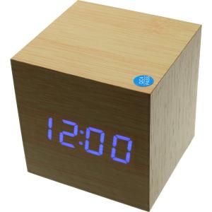 Часы настольные электронные VST-869 бежевый, синий дисплей