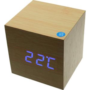 Часы настольные электронные VST-869 бежевый, синий дисплей