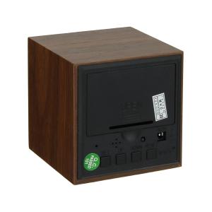 Часы настольные электронные VST-869 коричневые, зеленый циферблат