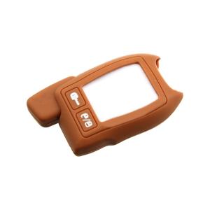 Чехол совместим с брелоком Tomahawk 9,5 силиконовый, коричневый