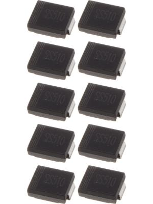 Диод Шоттки SMD 5А 100В SS510 SMC Hottech (упаковка 10шт)