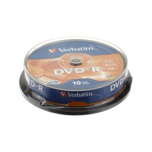 Диск Verbatim DVD-R 16x 4.7Gb по 10 в банке, AZO