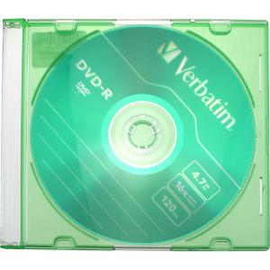 Диск VERBATIM DVD-R 16x 4.7Gb Slim Colour 