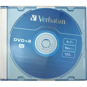 Диск VERBATIM DVD+R 16x 4.7Gb Slim Colour