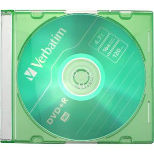 Диск VERBATIM DVD+R 16x 4.7Gb Slim Colour