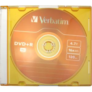Диск VERBATIM DVD+R 16x 4.7Gb Slim Colour
