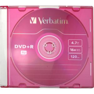 Диск VERBATIM DVD+R 16x 4.7Gb Slim Colour