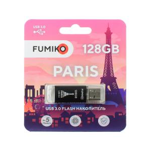 Флешка 128GB USB3.0 Fumiko Paris, черная