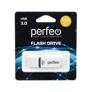 Флешка 128GB USB3.0 Perfeo C12 White