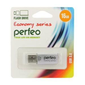 Флешка 16GB USB2 Perfeo E01 Silver