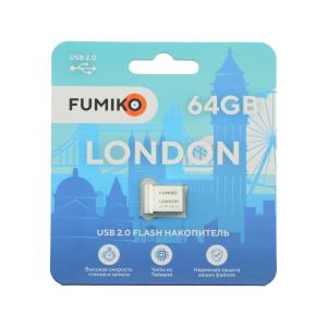 Флешка 64GB USB2 Fumiko London серебристая