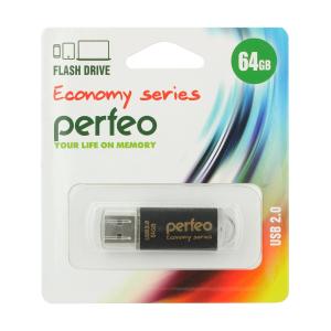 Флешка 64GB USB2 Perfeo E01 Black