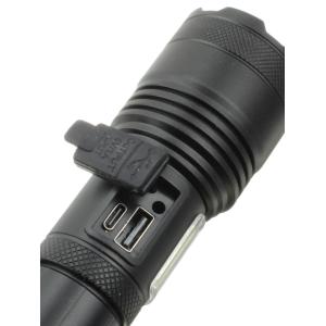 Фонарь тактический с Zoom 1СВД CB-815, cob, acc 26650, power bank