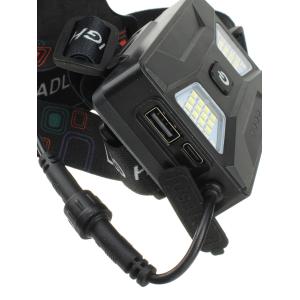 Фонарь Zoom BL-H203-3-TG головной 1СВД, 3ACC, power bank