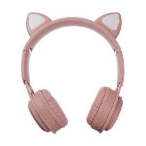 Гарнитура беспроводная MZ-08M, розовая, с ушками