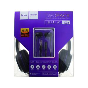 Гарнитура HOCO W24 Enlighten Set Purple, two pack