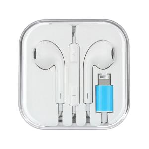 Гарнитура вакуумная белая, штекер Lightning