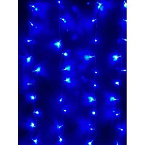 Гирлянда 100 СВД, синяя штора 1,8х1 метр