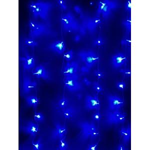 Гирлянда 100 СВД, синяя штора 1,8х1 метр