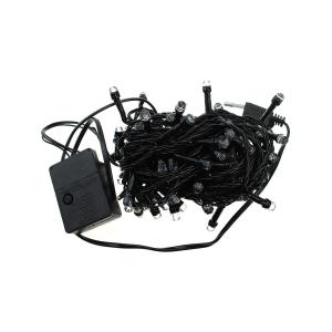 Гирлянда 100свд d6мм рубины, 8 метров, цветная, уличная, черный провод