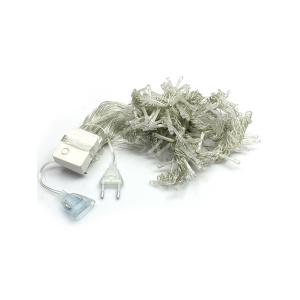 Гирлянда 140 СВД, штора белая, холодный цвет 3х2 метра